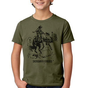 1939 Bronc Rider illustration, Youth Tee